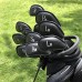 FixtureDisplays 12pcs Thick PU Leather Golf Iron Head Covers Set Fit Most Irons 15598
